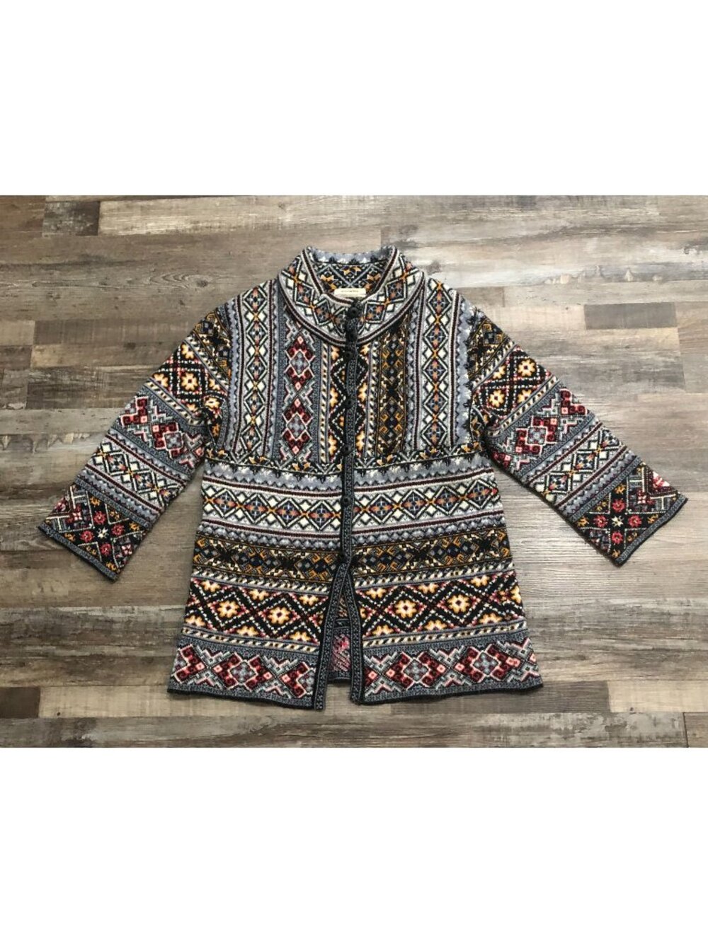 Aldomartins Barcelona Alpaca wool Blend Multicolor Cardigan Small Womens